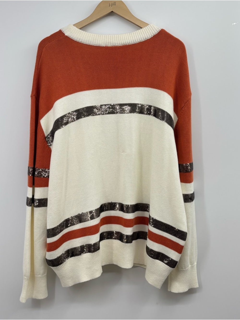 Longhorn Football Texas Queen of Sparkles Sequin Sweater Size L - Picture 6 of 7